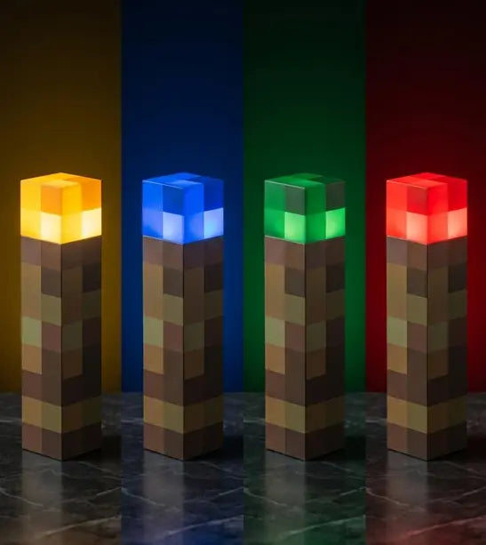 Minecraft Brownstone LED Light - Color Changing Pixel Torch
