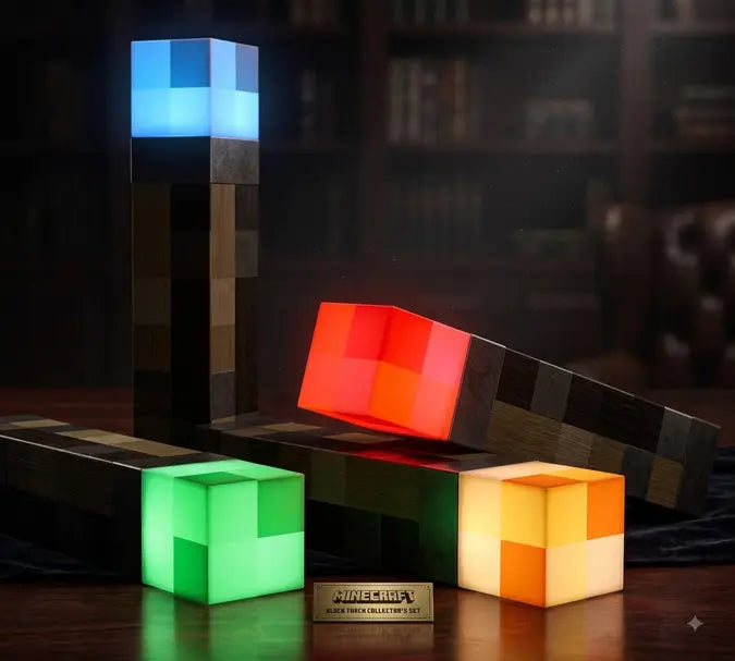 Minecraft Brownstone LED Light - Color Changing Pixel Torch