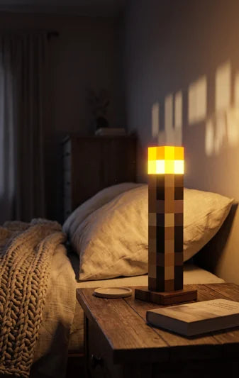 Minecraft Brownstone LED Light - Color Changing Pixel Torch